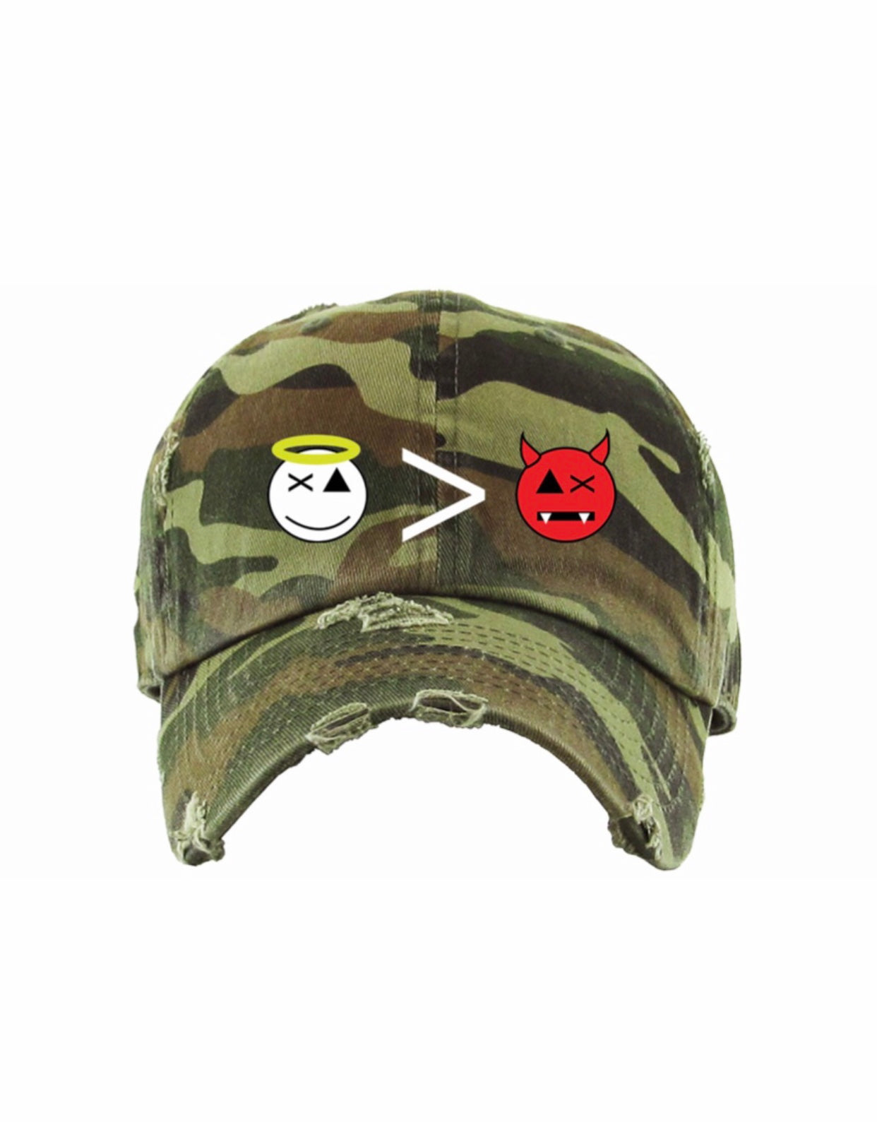 Good > Evil - Distressed Dad Hat