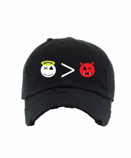 Good > Evil - Distressed Dad Hat
